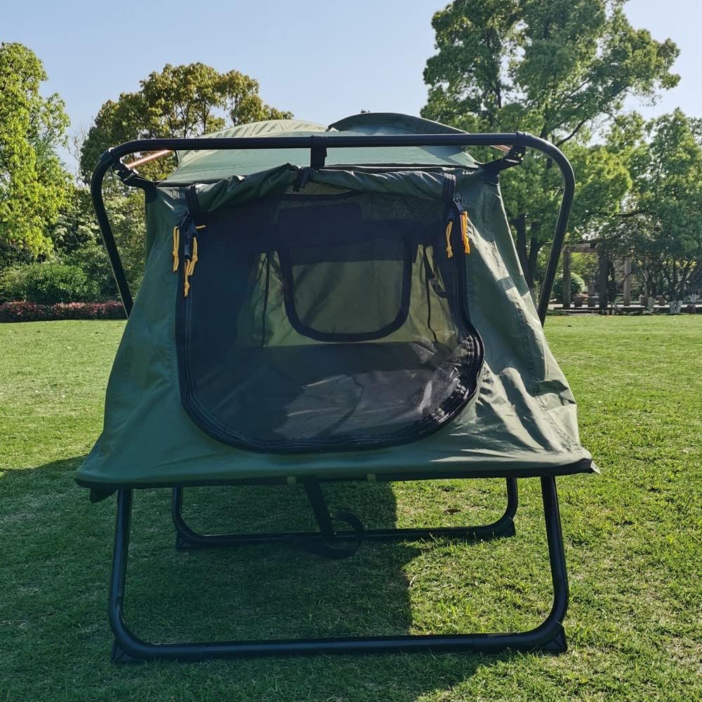 HI SUYI Tent Cot Folding Off The Ground Waterproof Camping Sleeping Bed with Rain Cover