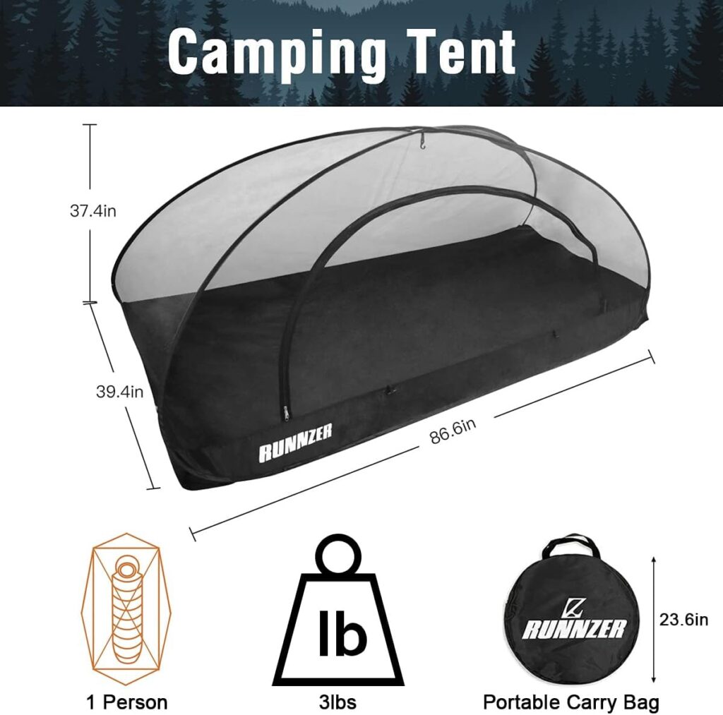 L RUNNZER Single Pop up Portable Mosquito Camping Net Tent