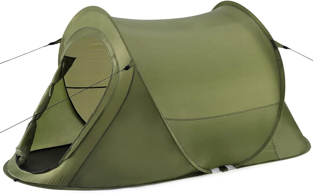 Automatic Instant Portable Tent, Pop Up Camping Tent, Suitable for 1-2 Person, 2 Doors and Side Windows with Carry Bag, Instant Pop up Beach Tent