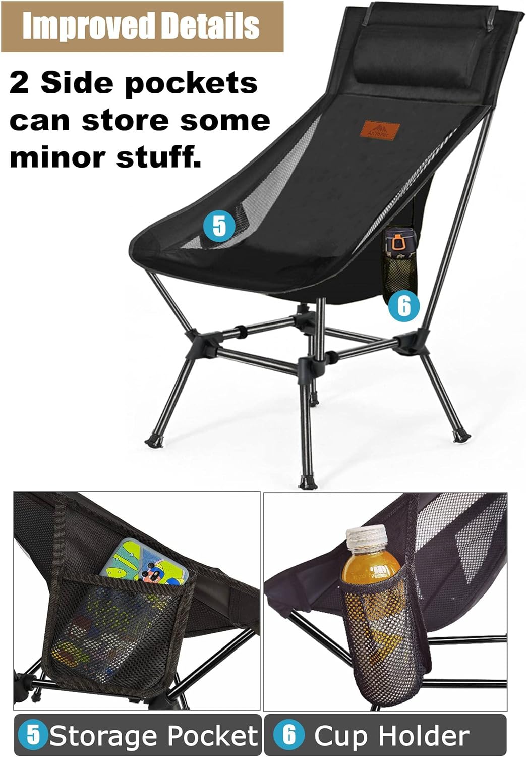 Beach Chair with Side Pocket and Headrest Review