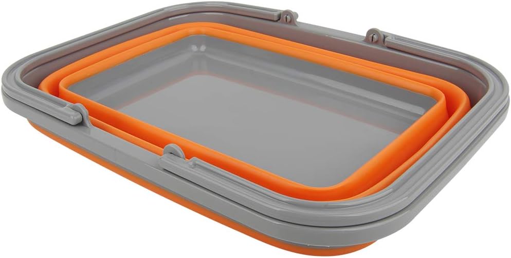 Tiawudi 2 Pack Collapsible Sink with 2.25 Gal / 8.5L Each Wash Basin for Washing Dishes, Camping, Hiking and Home